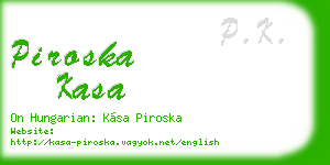 piroska kasa business card