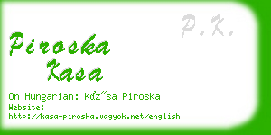piroska kasa business card